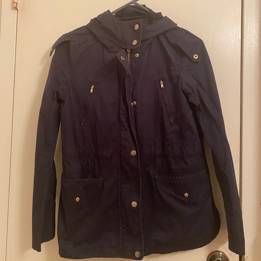 Blue Pea Coat.. Size S but it fits like a size M